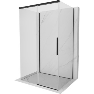 Mexen Rox-3S třístěnný posuvný sprchový kout 105 x 80 cm, průhledný, černý - 8C2-105-080-70-00-3S