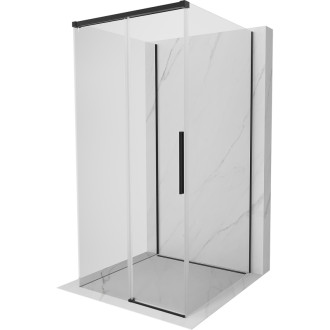 Mexen Rox-3S třístěnný posuvný sprchový kout 90 x 90 cm, průhledný, černý - 8C2-090-090-70-00-3S