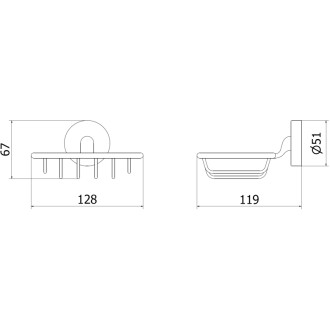 Mýdelní miska Mexen Remo, kartáčovaná, šedá - 7050751-66