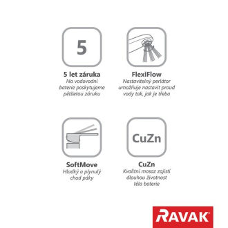 Ravak TD F 015.00 Umyvadlová stojánková 333 mm bez výpusti X070130