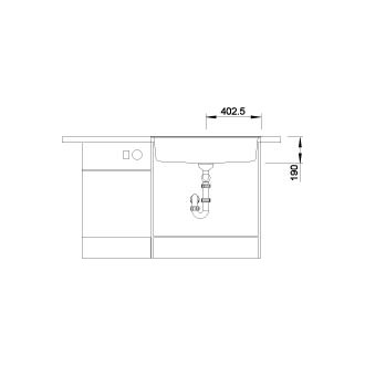 Blanco DALAGO 8 F Silgranit černá s excentrem