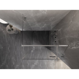 Sprchový kout Mexen Lunar T s pravými panty 80 x 80 cm, průhledný, chrom - 834T-080-080-01-00-P