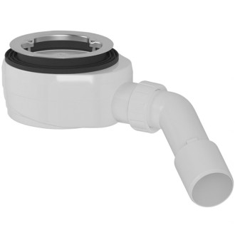 CERANO - Sifon sprchové vaničky 90mm - nízký - DN40/50 - příruba nerez