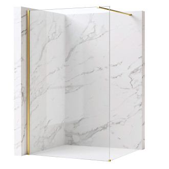 REA Sprchová zástěna Flexi Transparent / Brush Gold 80 KPL-K99267