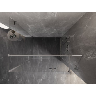 Sprchový kout Mexen Lunar T s pravými panty 90 x 80 cm, průhledný, chrom - 834T-090-080-01-00-P