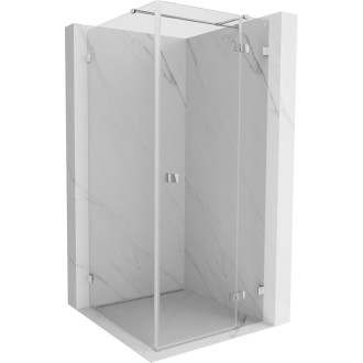 Sprchový kout Mexen Lunar T s pravými panty 90 x 90 cm, průhledný, chrom - 834T-090-090-01-00-P