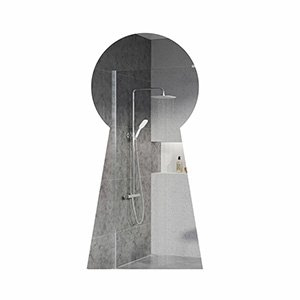 Ravak TD F 033.20 Termostatická sprchová nástěnná, black X070154