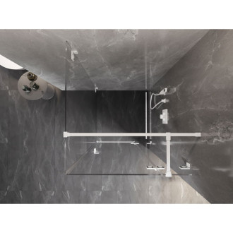 Sprchový kout Mexen Lunar T s pravými panty 100 x 100 cm, průhledný, bílý - 834T-100-100-20-00-P