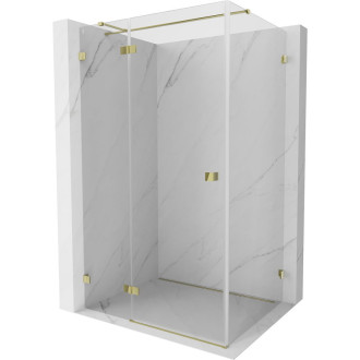 Mexen Lunar T sprchový kout s levým výklopným mechanismem 75 x 90 cm, průhledný, zlatý - 834T-075-090-50-00-L