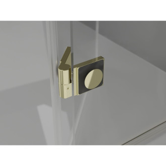 Sprchový kout Mexen Lunar T s pravými panty 75 x 80 cm, průhledný, zlatý - 834T-075-080-50-00-P