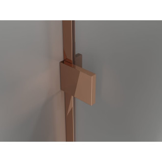 Sprchový kout Mexen Lunar T s pravými panty 100 x 120 cm, průhledný, růžové zlato - 834T-100-120-60-00-P