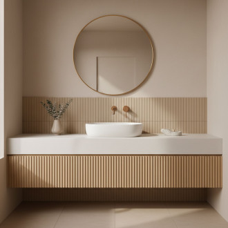 Podomítková vanová baterie Rea Clif Brush Copper