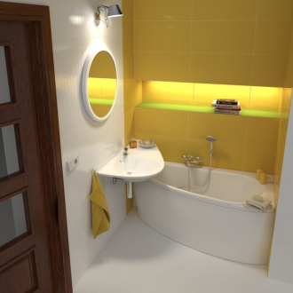 Ravak umyvadlo Avocado Comfort R white s otvory XJ9P1100000