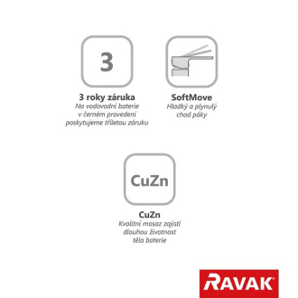 Ravak TD F 032.20 Sprchová nástěnná, black X070153