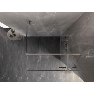 Mexen Lunar T kabina prysznicowa uchylna prawa 70 x 70 cm, transparent, nikiel szczotkowany - 834T-070-070-97-00-P