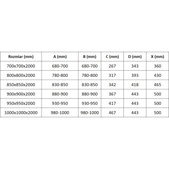 Mexen Exo kabina prysznicowa kwadratowa rozsuwana 95 x 95 cm, transparent, chrom - 8111-095-095-01-00