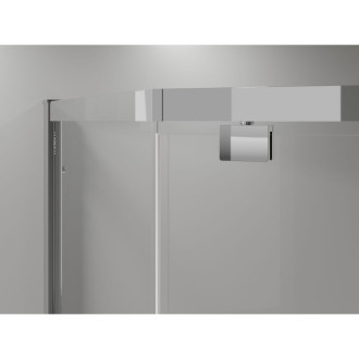 Mexen Exo kabina prysznicowa pięciokątna uchylna 100 x 80 cm, transparent, chrom - 812-100-080-01-00