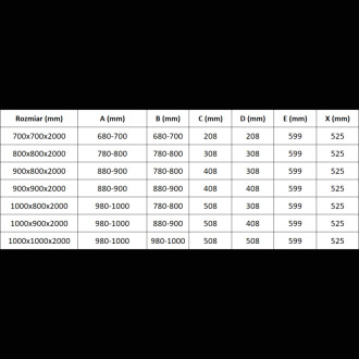 Mexen Exo kabina prysznicowa pięciokątna uchylna 100 x 80 cm, transparent, czarna - 812-100-080-70-00