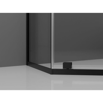 Mexen Exo kabina prysznicowa pięciokątna uchylna 100 x 90 cm, transparent, czarna - 812-100-090-70-00