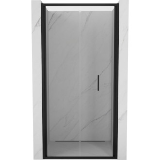 Sprchové skládací dveře Mexen Exo 110 cm, průhledné, černé - 816-110-000-70-00
