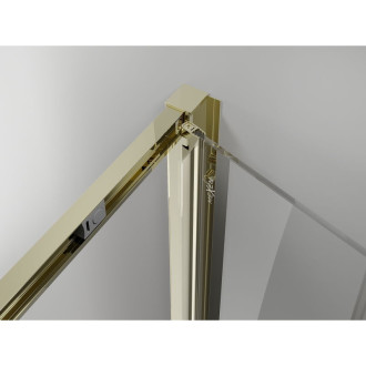 Mexen Exo drzwi prysznicowe składane 120 cm, transparent, złote - 816-120-000-50-00