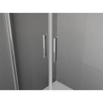 Mexen Exo drzwi prysznicowe podwójne uchylne 110 cm, transparent, chrom - 8182-110-000-01-00