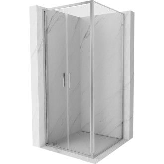 Sprchový kout Mexen Exo s výklopným mechanismem 110 x 110 cm, průhledný, chrom - 814-110-110-01-00