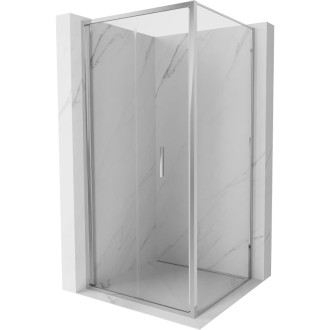 Sprchový kout Mexen Exo skládací 110 x 110 cm, průhledný, chrom - 816-110-110-01-00