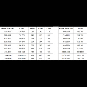 Mexen Exo kabina prysznicowa składana 70 x 120 cm, transparent, czarna - 816-070-120-70-00