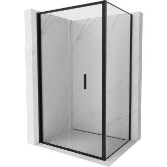Skládací sprchový kout Mexen Exo 110 x 85 cm, průhledný, černý - 816-110-085-70-00