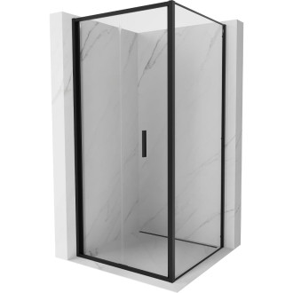 Skládací sprchový kout Mexen Exo 120 x 120 cm, průhledný, černý - 816-120-120-70-00
