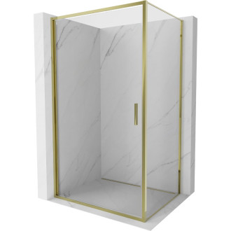 Sprchový kout Mexen Exo s výklopným mechanismem 70 x 120 cm, průhledný, zlatý - 817-070-120-50-00