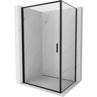 Sprchový kout Mexen Exo s výklopným mechanismem 75 x 120 cm, průhledný, černý - 817-075-120-70-00