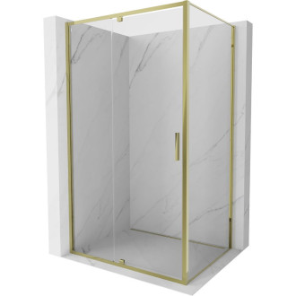 Sprchový kout Mexen Exo s výklopným mechanismem 110 x 120 cm, průhledný, zlatý - 819-110-120-50-00