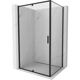 Sprchový kout Mexen Exo s výklopným mechanismem 160 x 110 cm, průhledný, černý - 819-160-110-70-00