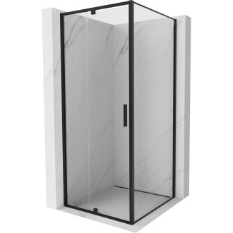 Sprchový kout Mexen Exo s výklopným mechanismem 120 x 120 cm, průhledný, černý - 819-120-120-70-00
