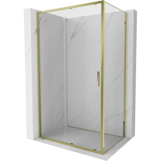 Posuvný sprchový kout Mexen Exo 200 x 90 cm, průhledný, zlatý - 8151-200-090-50-00
