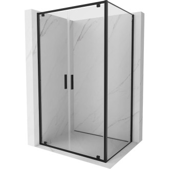 Sprchový kout Mexen Exo s výklopným mechanismem 70 x 120 cm, průhledný, černý - 8182-070-120-70-00