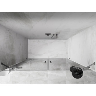 Mexen Lunar Duo drzwi prysznicowe uchylne 190 cm, transparent, chrom - 834D-190-000-01-00