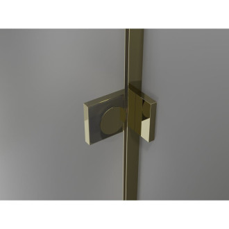 Sprchové dveře Mexen Lunar Duo s otočnými dveřmi 200 cm, průhledné, zlaté - 834D-200-000-50-00