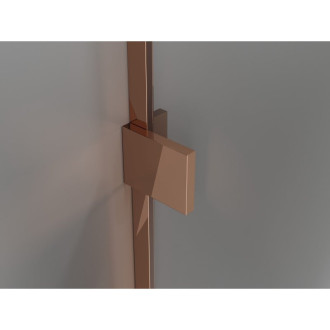 Sprchové dveře Mexen Lunar Duo s otočnými dveřmi 150 cm, průhledné, růžové zlato - 834D-150-000-60-00