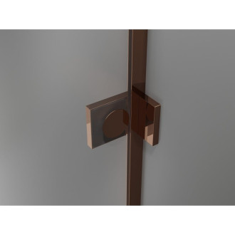 Sprchové dveře Mexen Lunar Duo s otočnými dveřmi 150 cm, průhledné, růžové zlato - 834D-150-000-60-00