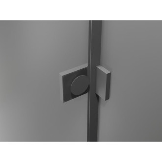 Mexen Lunar Duo drzwi prysznicowe uchylne 140 cm, transparent, gun metal - 834D-140-000-95-00