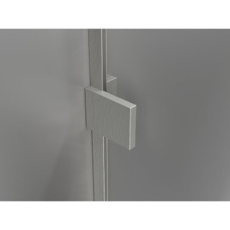 Mexen Lunar Duo drzwi prysznicowe uchylne 140 cm, transparent, nikiel szczotkowany - 834D-140-000-97-00