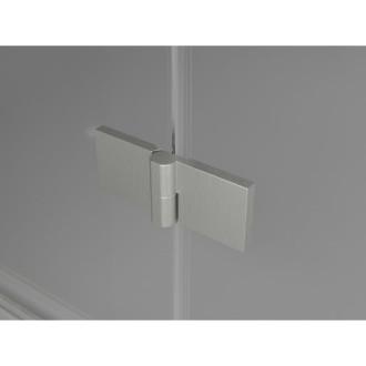 Mexen Lunar Duo drzwi prysznicowe uchylne 170 cm, transparent, nikiel szczotkowany - 834D-170-000-97-00