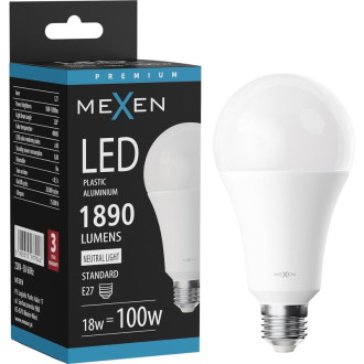 LED žárovka Mexen Nova E27, A70, 18W, neutrální - 4000K, 1890 lm - L100-E27-1840-01