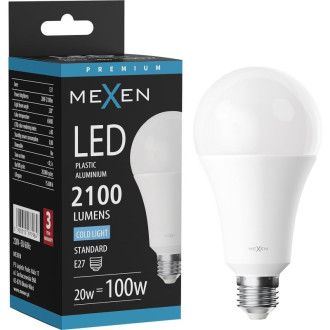 LED žárovka Mexen Nova E27, A70, 20W, studená - 6500K, 2100 lm - L100-E27-2065-01