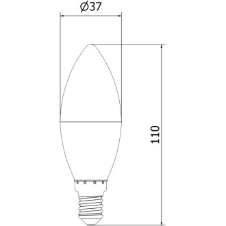 Mexen Nova żarówka LED E14, C37, 8W, Neutralna - 4000K, 840 lm - L102-E14-0840-01