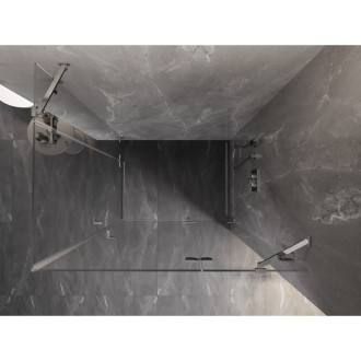 Sprchový kout Mexen Lunar Duo s pravými panty 105 x 95 cm, průhledný, chrom - 834-105P-095L-01-00