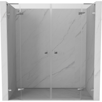 Sprchové dveře Mexen Lunar L Duo s otočnými dveřmi 170 cm, průhledné, chrom - 834DL-170-000-01-00